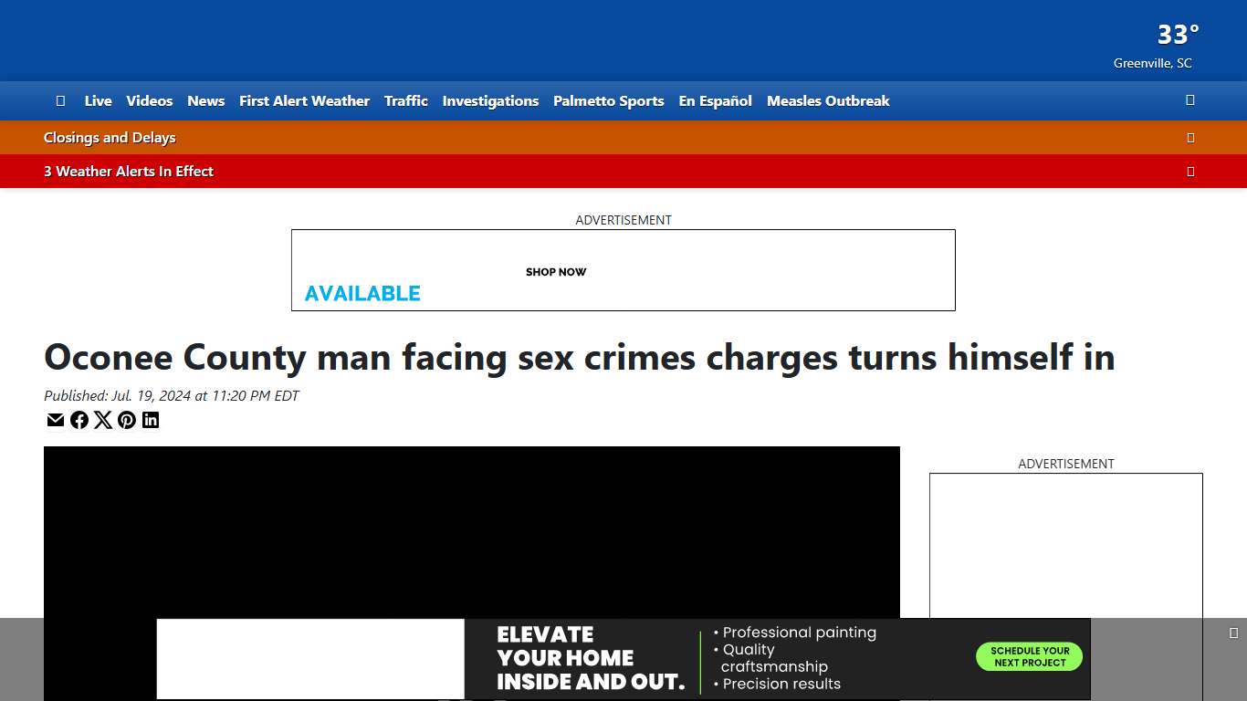 Oconee County man facing sex crimes charges turns himself in